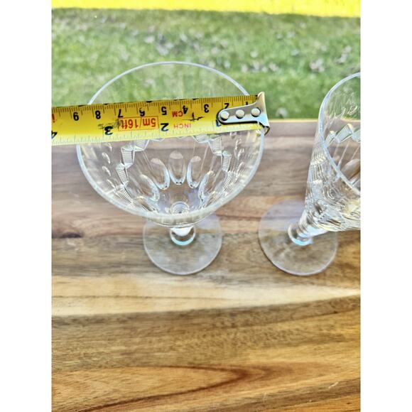 Vintage Hawkes Diamond Cut Glass Stemware 6.5” Tall ~set Of 2 - Picture 9 of 12